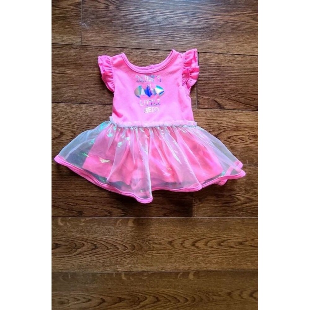 Batman Baby Girl Pink Tutu Dress Daddy’s Little Hero 6-9M